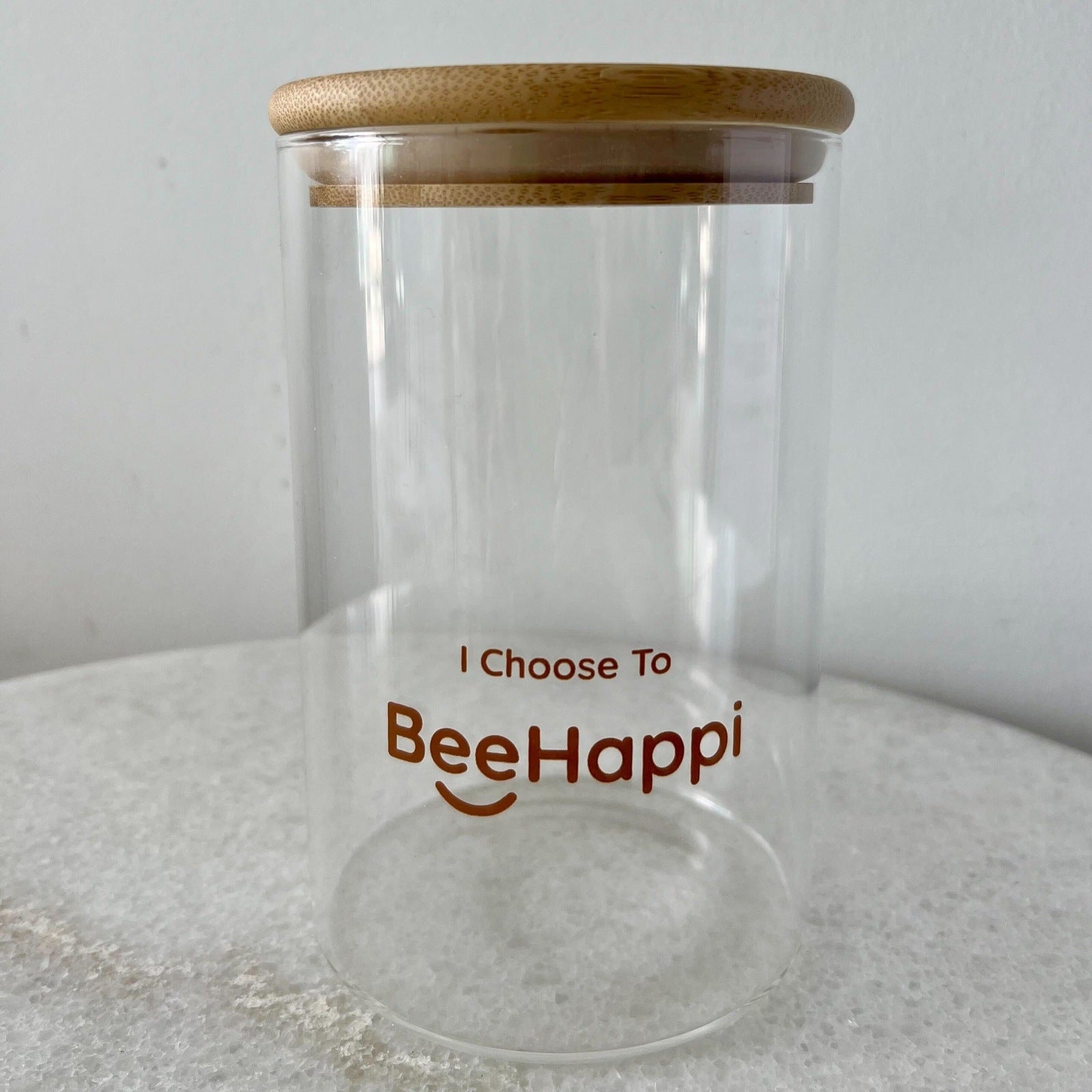 BeeHappi Large Protein Glass Jar