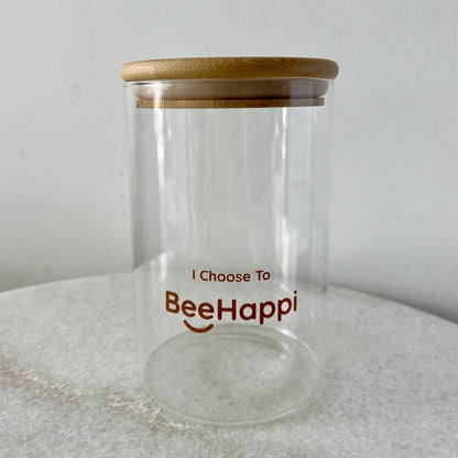 BeeHappi Large Protein Glass Jar