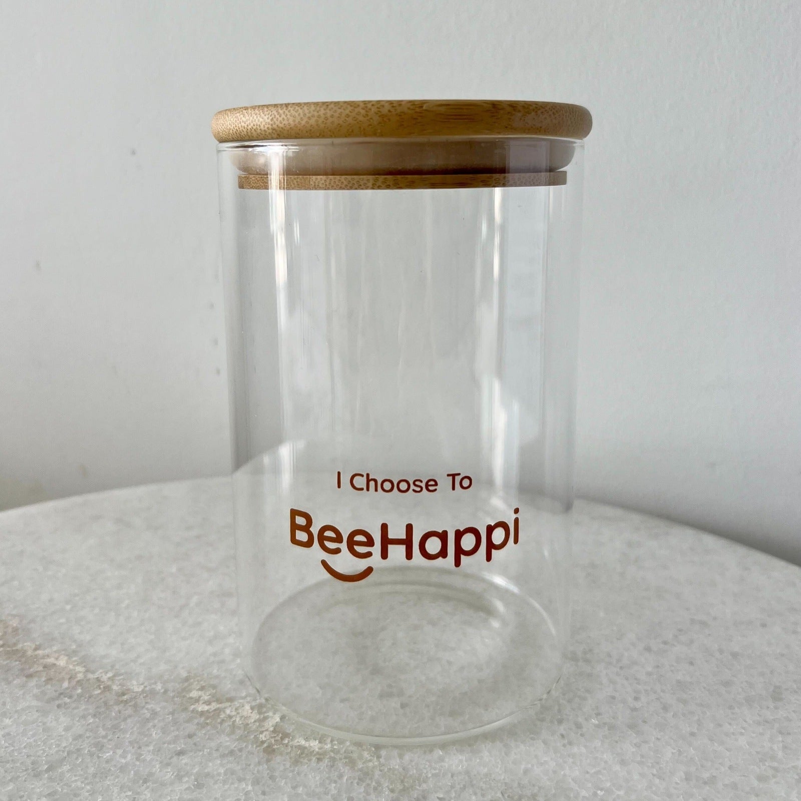 BeeHappi Large Protein Glass Jar