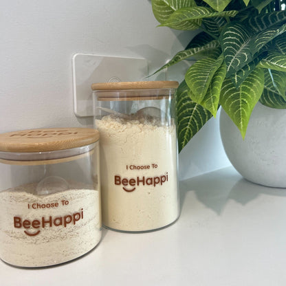 BeeHappi Medium & Large Glass Jar Bundle