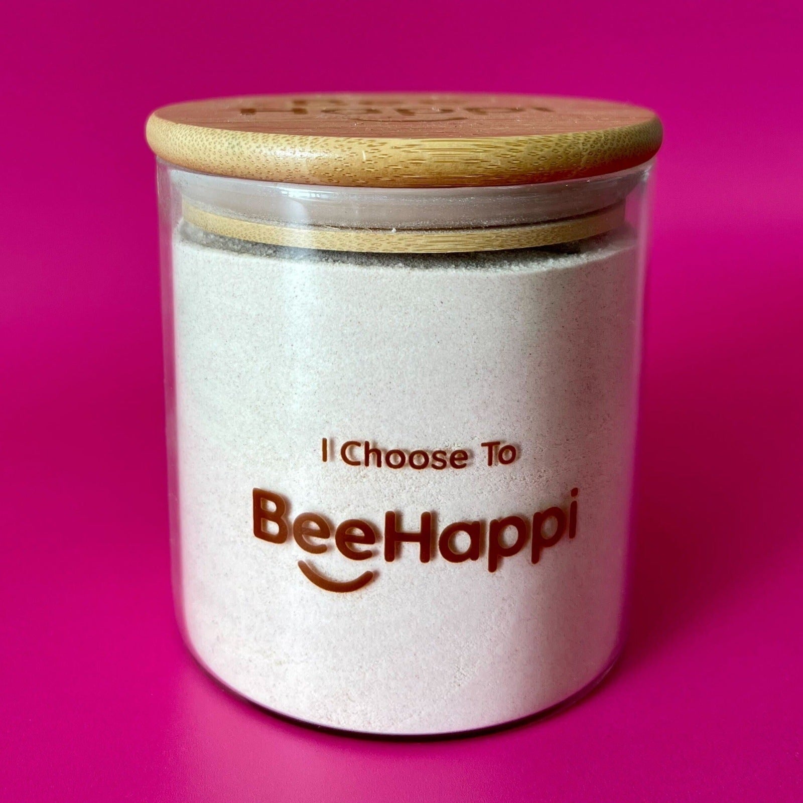 BeeHappi Medium Glass Benchtop Jar